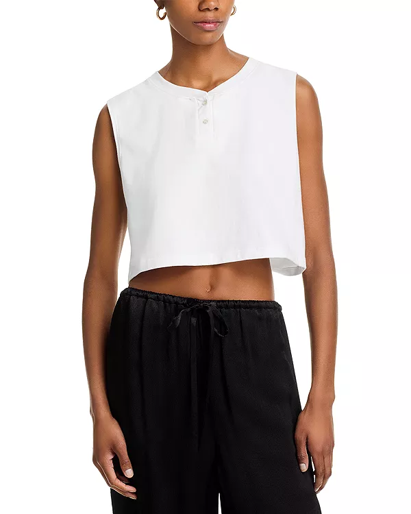 Укороченный топ-поло без рукавов Margo Leset, белый
Укороченный топ-поло без рукавов Margo Leset, белый