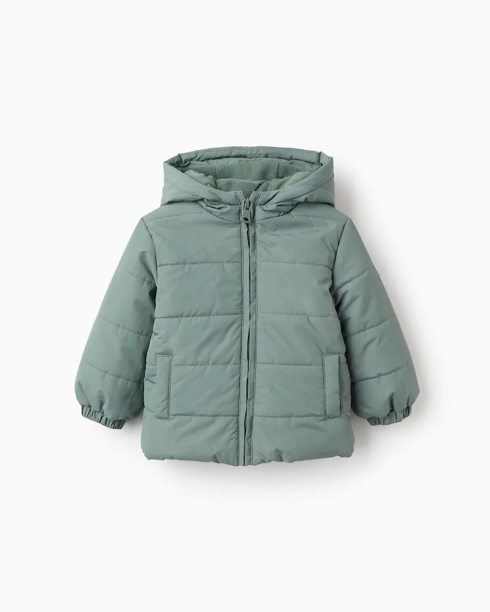 Детский стеганый пуховик с капюшоном и флисовой подкладкой Zippy, зеленый
Детский стеганый пуховик с капюшоном и флисовой подкладкой Zippy, зеленый