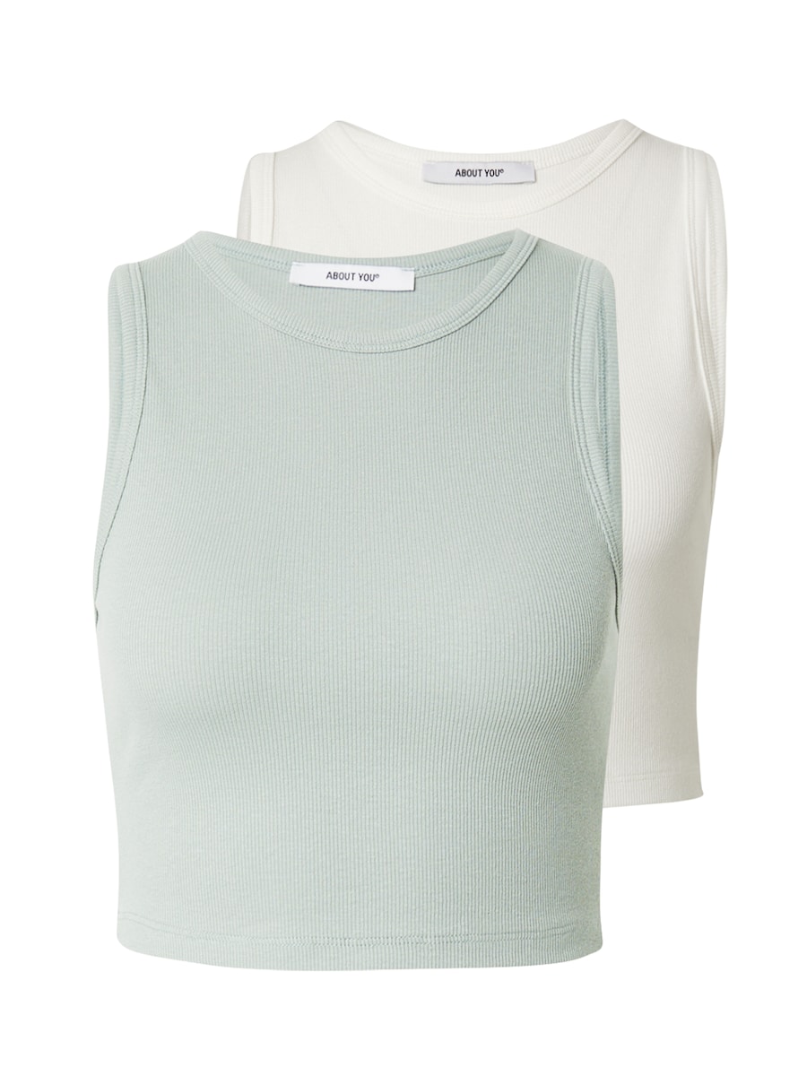 Топ ABOUT YOU Dita, зеленый/белый
Топ ABOUT YOU Dita, зеленый/белый