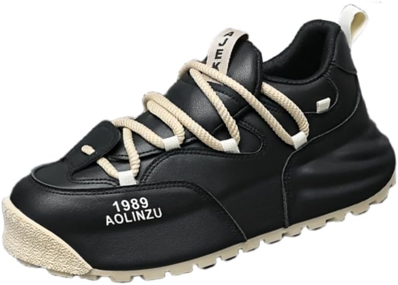 Мужские спортивные кроссовки большого размера - модные повседневные шнурованные кроссовки с толстой амортизирующей подошвой, легкие, с поддержкой для ежедневного и спортивного использования Fusecottc, черный
Мужские спортивные кроссовки большого размера - модные повседневные шнурованные кроссовки с толстой амортизирующей подошвой, легкие, с поддержкой для ежедневного и спортивного использования Fusecottc, черный