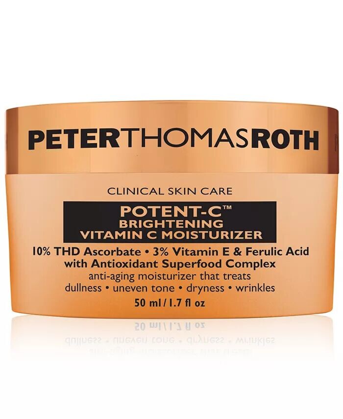 Осветляющий увлажняющий крем с витамином С Potent-C, 1,7 унции Peter Thomas Roth
Осветляющий увлажняющий крем с витамином С Potent-C, 1,7 унции Peter Thomas Roth