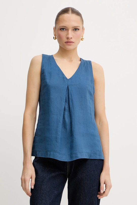 Льняная блузка United Colors Of Benetton, синий
Льняная блузка United Colors Of Benetton, синий