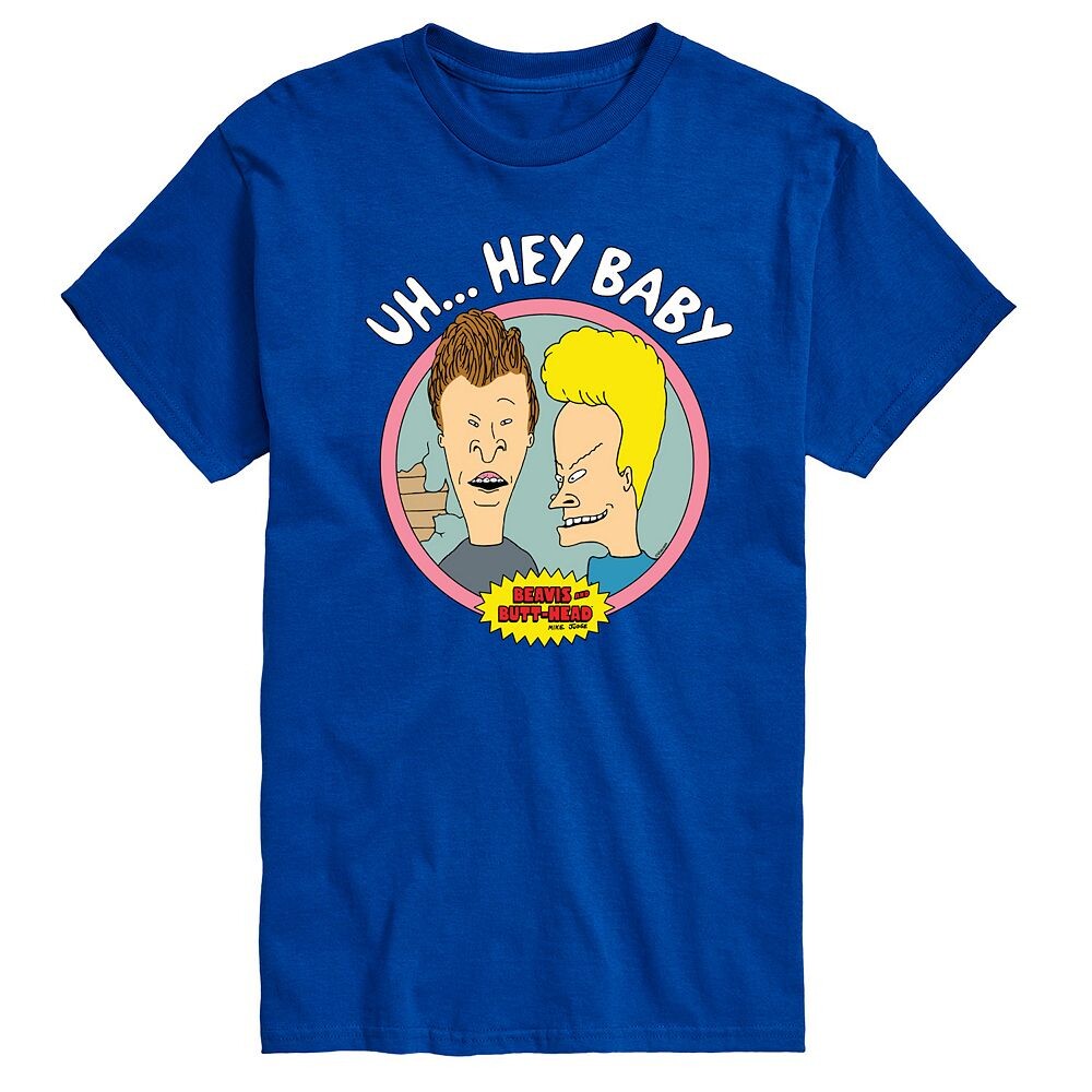 Мужская футболка с рисунком Beavis & Butthead Uh... Hey Baby Licensed Character, синий
Мужская футболка с рисунком Beavis & Butthead Uh... Hey Baby Licensed Character, синий