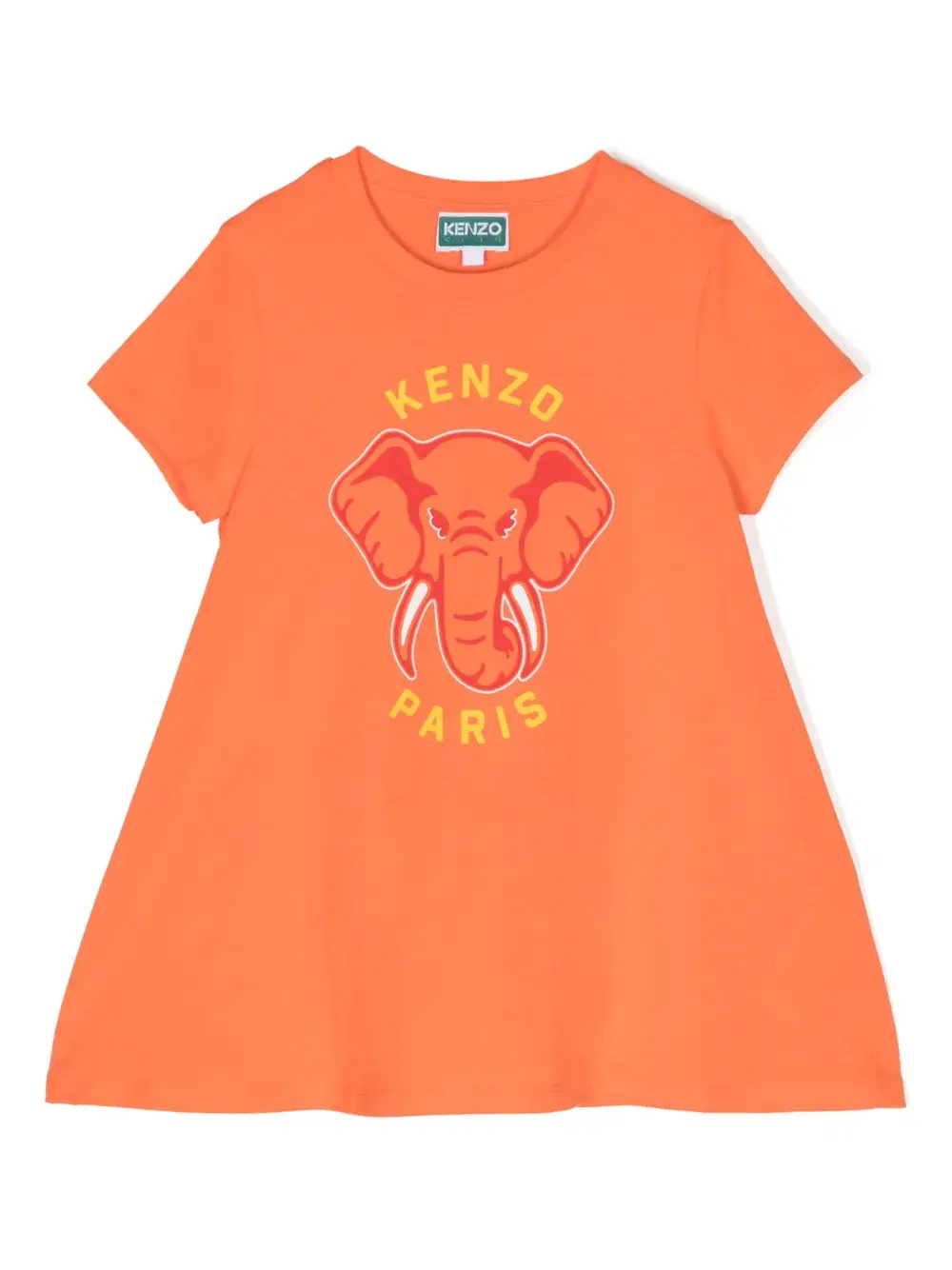 Платье-футболка с принтом Elephant Kenzo Kids, оранжевый
Платье-футболка с принтом Elephant Kenzo Kids, оранжевый