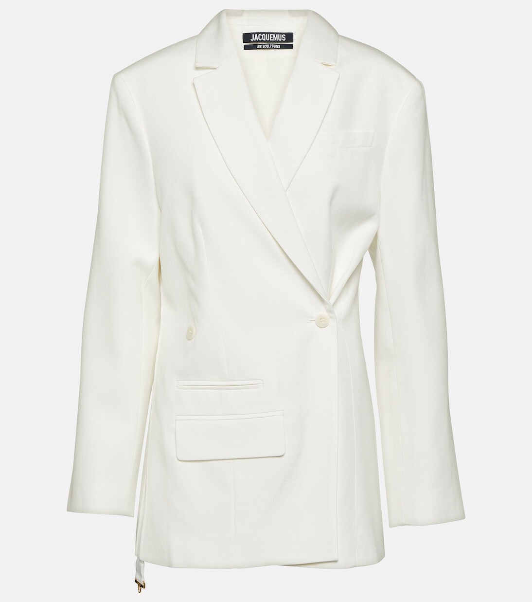 Блейзер асимметричного кроя la veste tibau Jacquemus, белый
Блейзер асимметричного кроя la veste tibau Jacquemus, белый