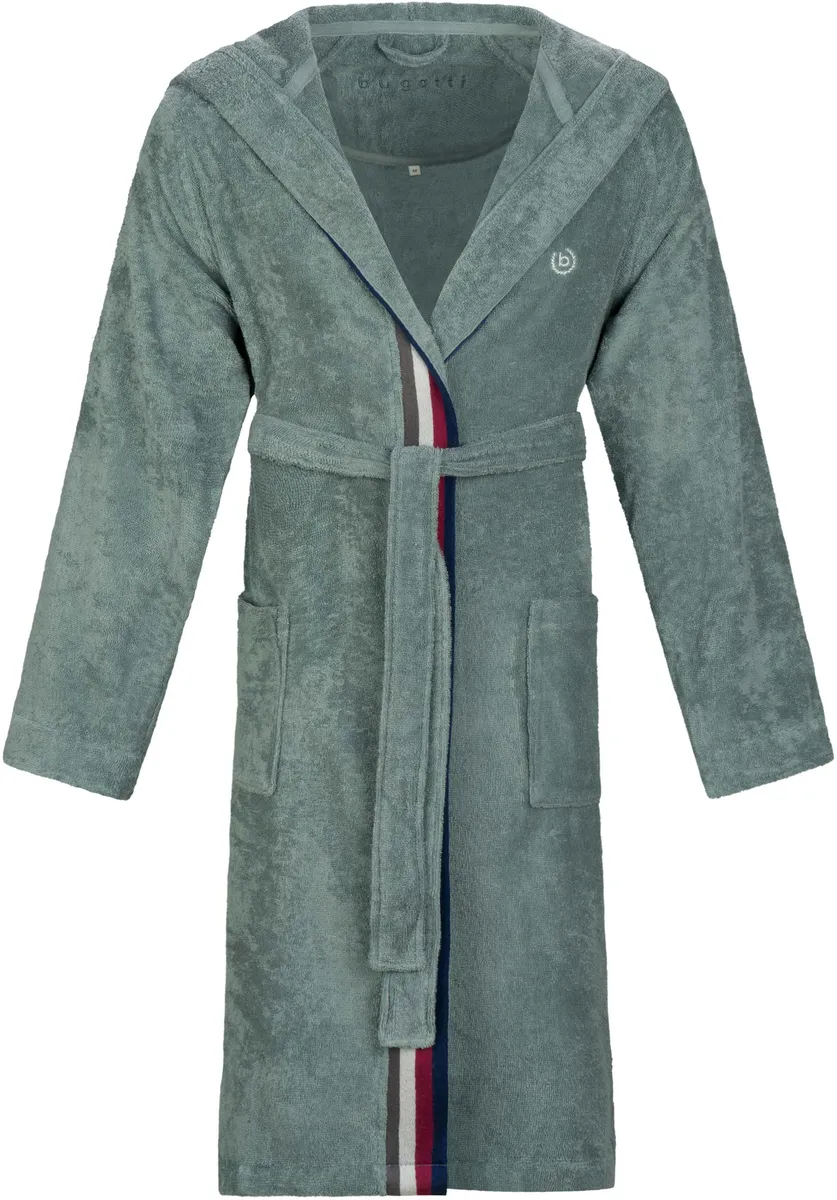 Мужской халат bugatti "Decimo", с капюшоном и цветной окантовкой, чистый хлопок, цвет Sage
Мужской халат bugatti "Decimo", с капюшоном и цветной окантовкой, чистый хлопок, цвет Sage