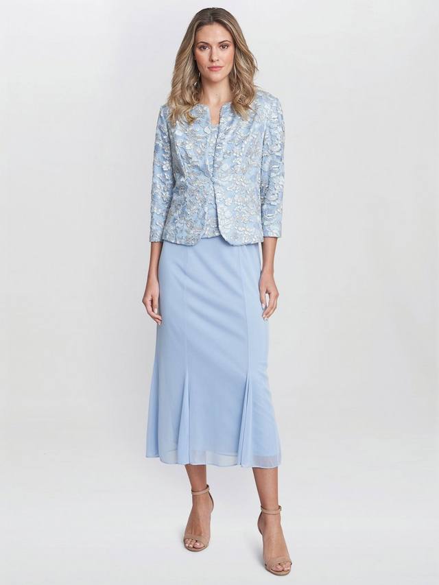Вышитый кружевной жакет joyce и платье миди Gina Bacconi, светло-синий
Вышитый кружевной жакет joyce и платье миди Gina Bacconi, светло-синий