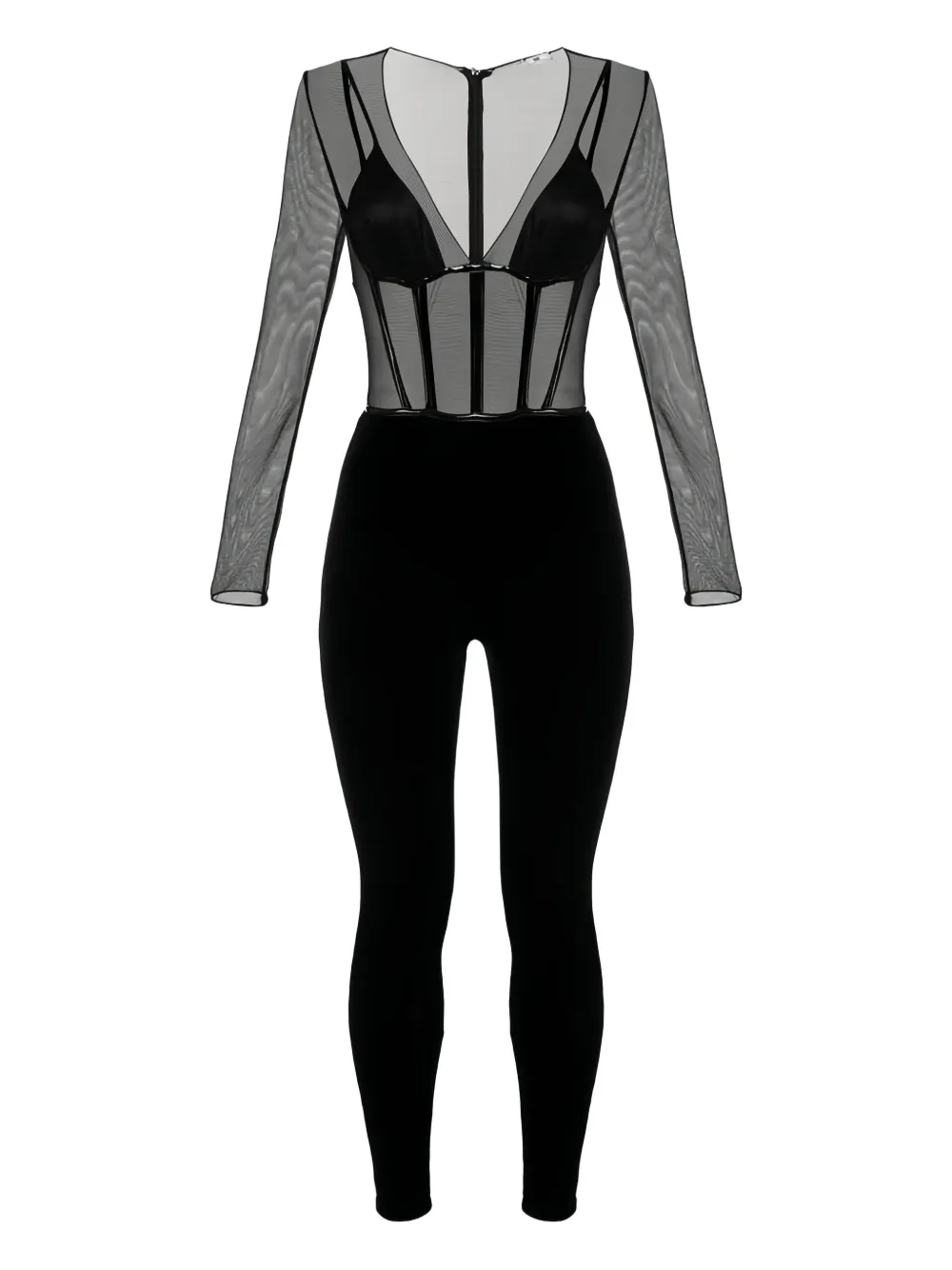 Комбинезон с отделкой из тюля и застежкой-молнией сзади Elisabetta Franchi, черный
Комбинезон с отделкой из тюля и застежкой-молнией сзади Elisabetta Franchi, черный