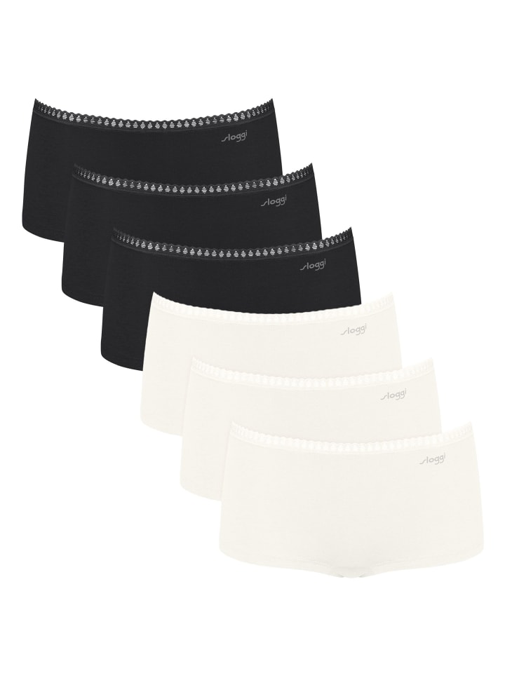 Sloggi Трусики, набор из 6 штук, черно-белые
Sloggi Трусики, набор из 6 штук, черно-белые