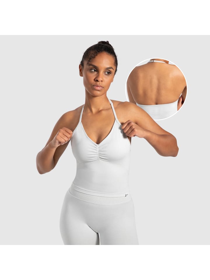 SMILODOX Укороченный топ Malena светло-серого цвета
SMILODOX Укороченный топ Malena светло-серого цвета