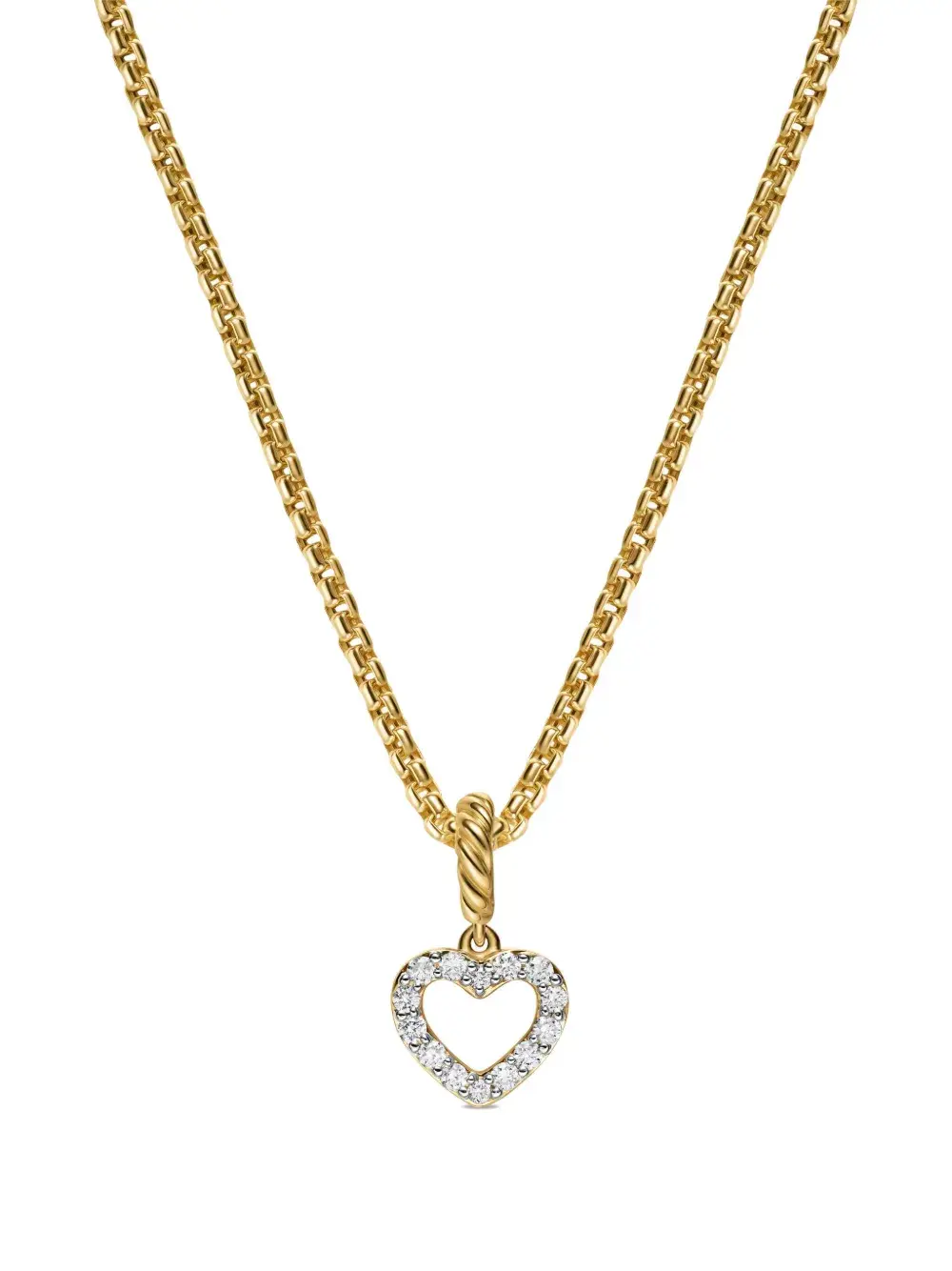 Золотое колье Micro Pavé© Open Heart с бриллиантами David Yurman, золотой
Золотое колье Micro Pavé© Open Heart с бриллиантами David Yurman, золотой
