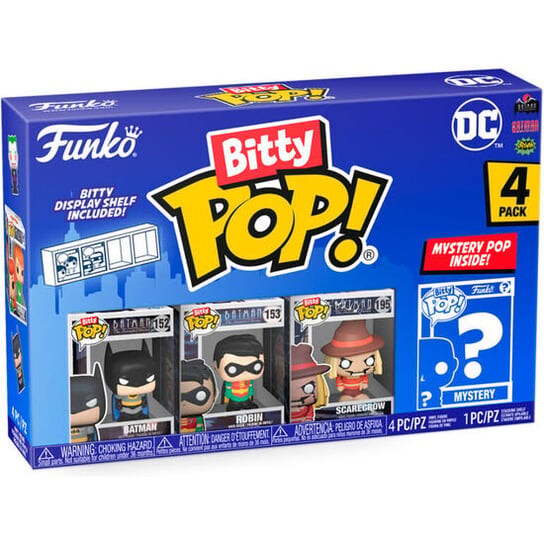 Фигурки Blister 4 Bitty Pop Dc Comics Бэтмен Funko
Фигурки Blister 4 Bitty Pop Dc Comics Бэтмен Funko