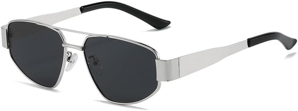 Ретро металлические солнцезащитные очки «кошачий глаз» с двойной перемычкой, женские, темно-зеленые, с защитой от УФ-излучения UV400, мужские, в стиле панк TYUVIVO, Silver Gray
Ретро металлические солнцезащитные очки «кошачий глаз» с двойной перемычкой, женские, темно-зеленые, с защитой от УФ-излучения UV400, мужские, в стиле панк TYUVIVO, Silver Gray