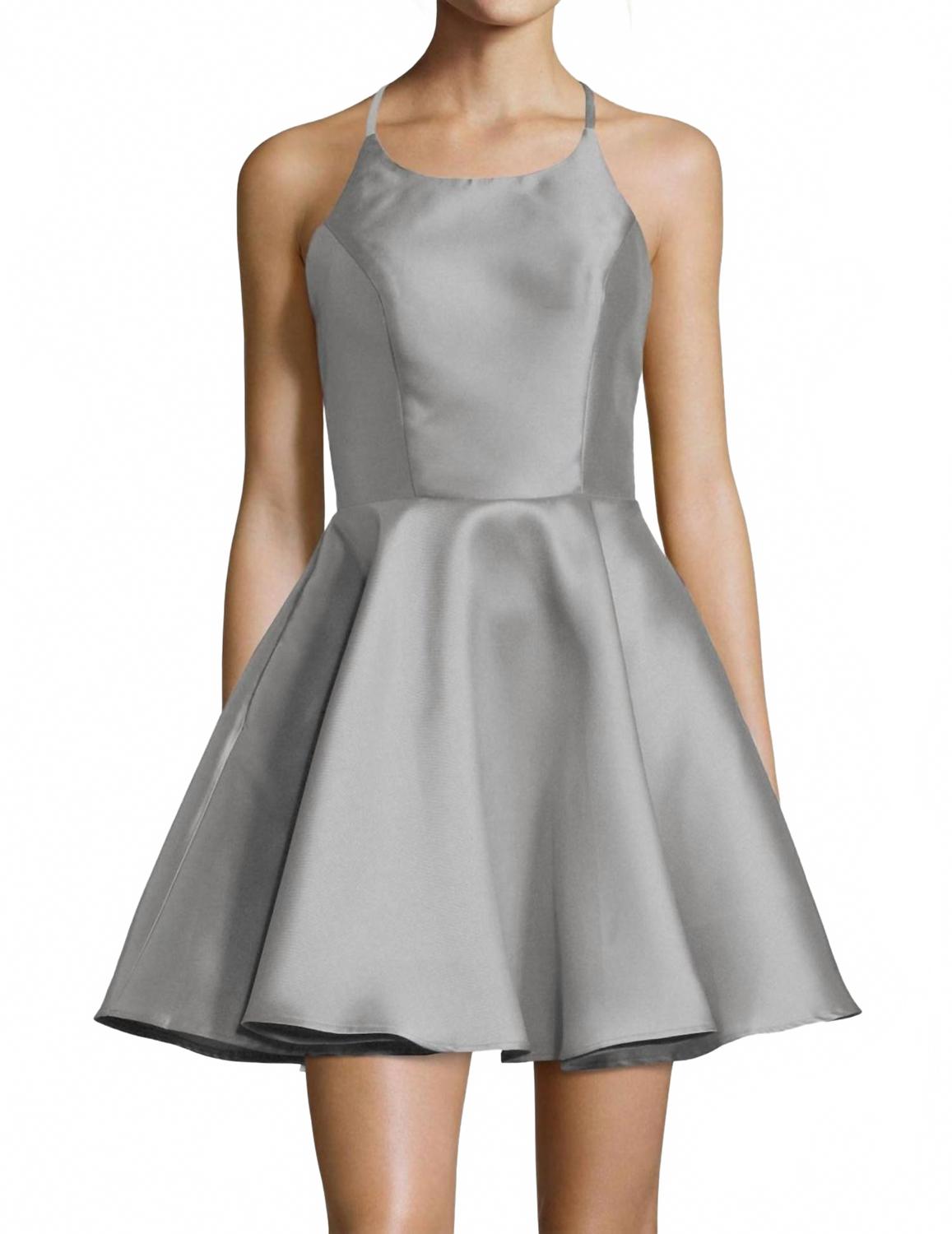 Классическое мини-платье на бретелях в серебристом цвете ALYCE PARIS
Классическое мини-платье на бретелях в серебристом цвете ALYCE PARIS