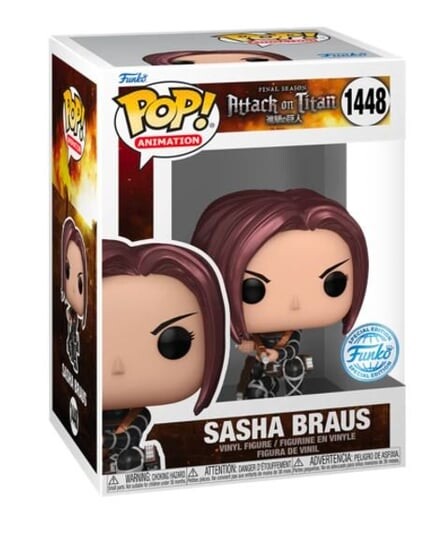 Funko POP! Аниме, Коллекционная фигурка, Атака Титанов, Саша Браус, Специальное издание
Funko POP! Аниме, Коллекционная фигурка, Атака Титанов, Саша Браус, Специальное издание