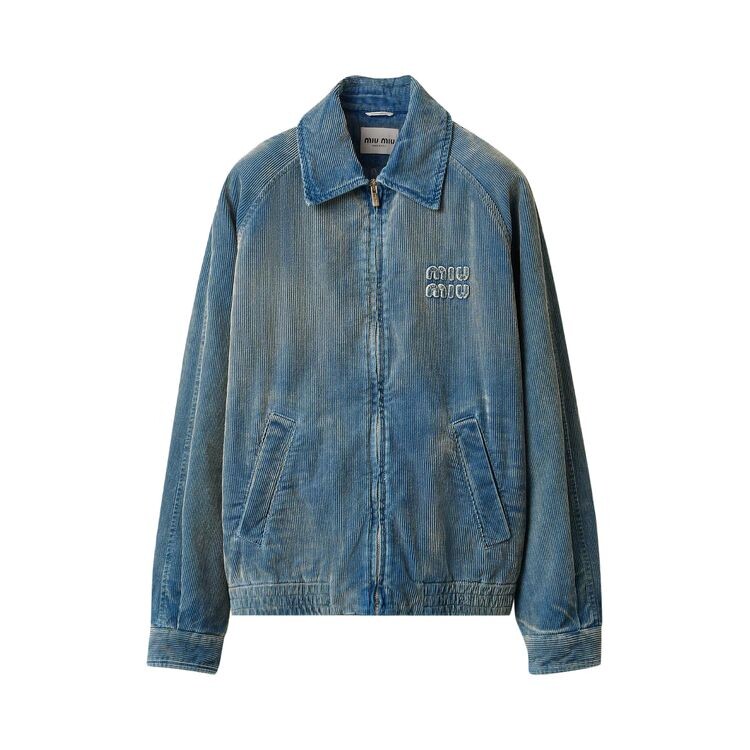 Куртка Miu Miu Washed Corduroy Jacket Azzurro, синий 
Куртка Miu Miu Washed Corduroy Jacket Azzurro, синий