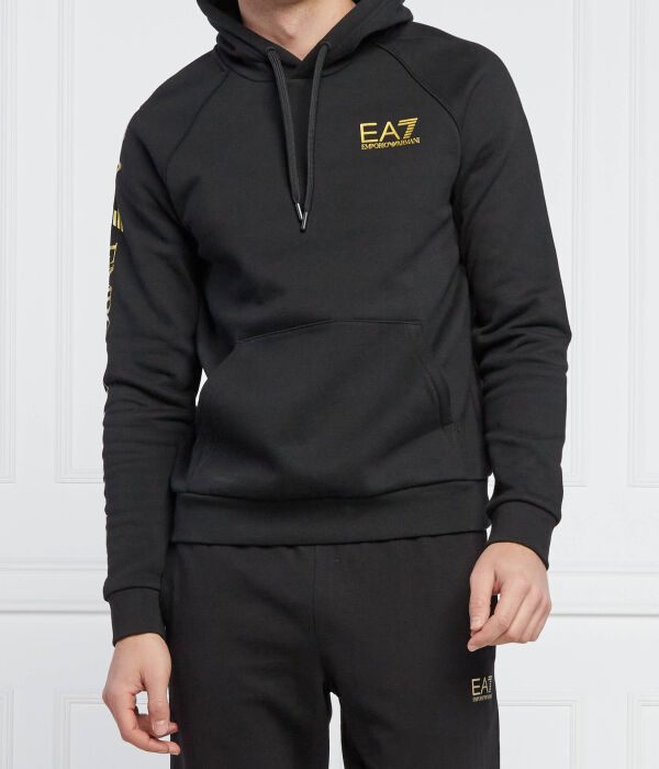 Толстовка Ea7 Regular Fit с карманом-кенгуру, черный / золотой
Толстовка Ea7 Regular Fit с карманом-кенгуру, черный / золотой