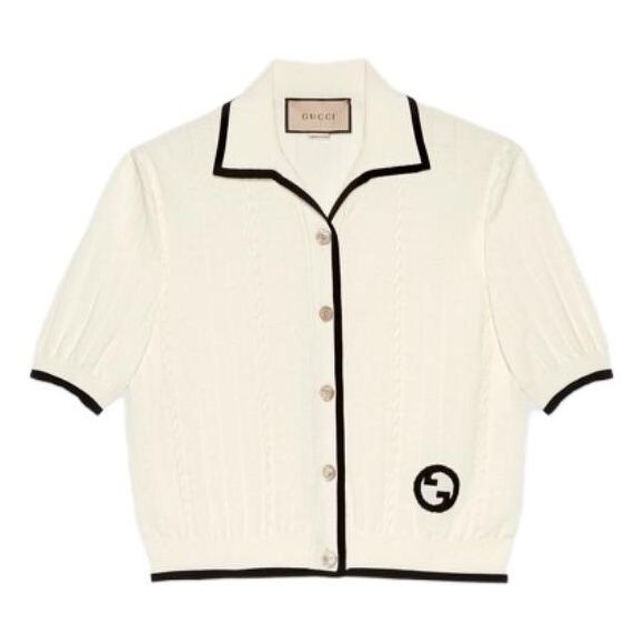 Рубашка cotton cardigan with interlocking g 'ivory' Gucci, белый
Рубашка cotton cardigan with interlocking g 'ivory' Gucci, белый