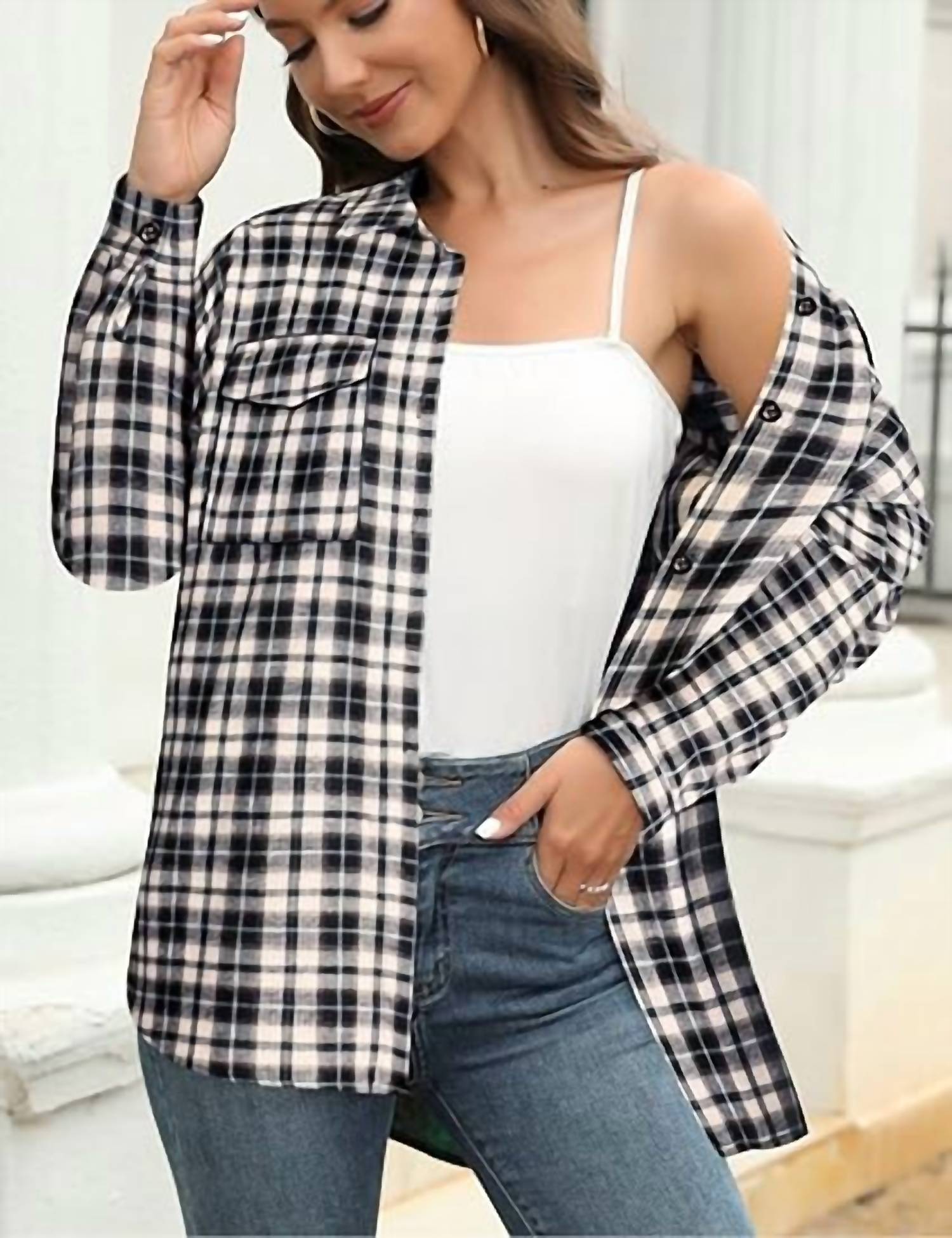 Клетчатая куртка Autumn Maple в черном/белом цвете Mikarose
Клетчатая куртка Autumn Maple в черном/белом цвете Mikarose