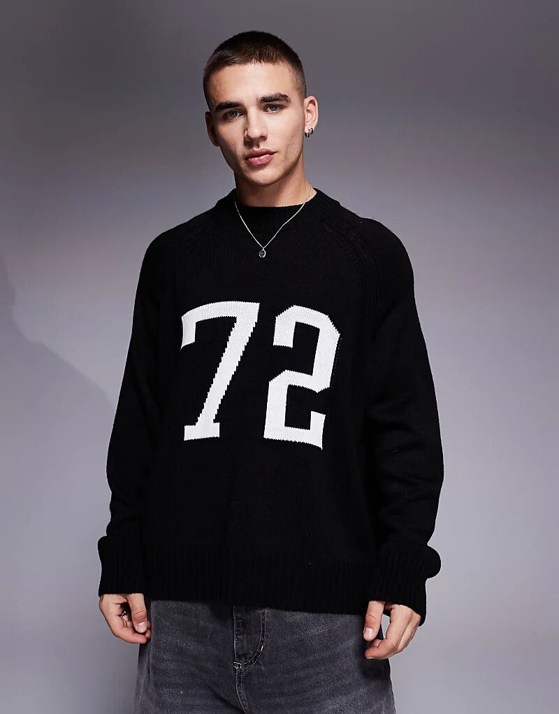 Джемпер свободного кроя в стиле 90-х годов ASOS DESIGN черного цвета с принтом цифр и круглым вырезом
Джемпер свободного кроя в стиле 90-х годов ASOS DESIGN черного цвета с принтом цифр и круглым вырезом