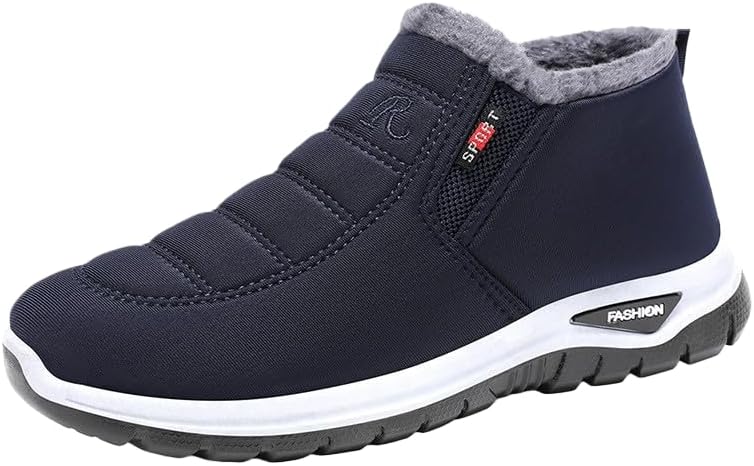 Мужские зимние повседневные ботинки Hhhchpm без шнурков - удобные, теплые, противоскользящие и водонепроницаемые с меховой подкладкой - короткая модель на щиколотку, синий
Мужские зимние повседневные ботинки Hhhchpm без шнурков - удобные, теплые, противоскользящие и водонепроницаемые с меховой подкладкой - короткая модель на щиколотку, синий