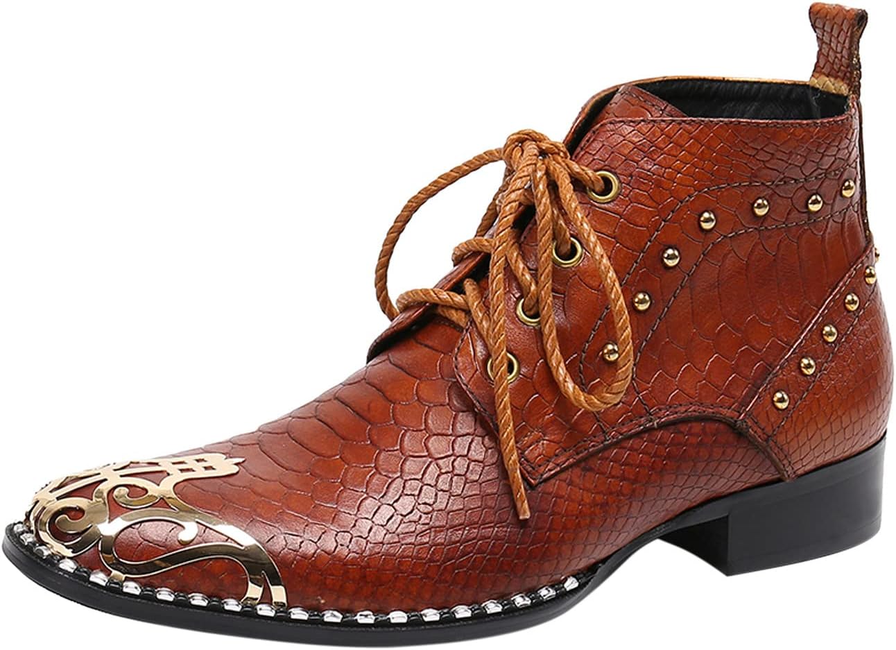 Мужские западные кожаные ботинки Santimon с металлическим носком и шнуровкой, оранжевый
Мужские западные кожаные ботинки Santimon с металлическим носком и шнуровкой, оранжевый