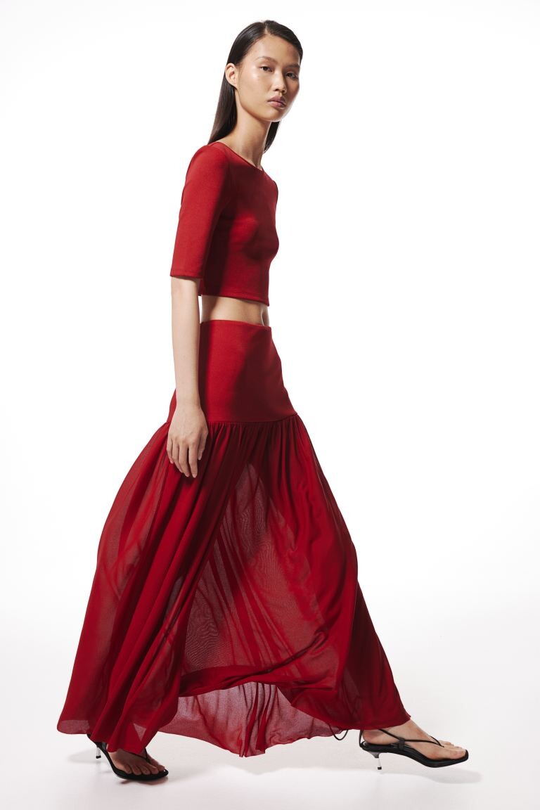 Длинная юбка H&M, красный
Длинная юбка H&M, красный