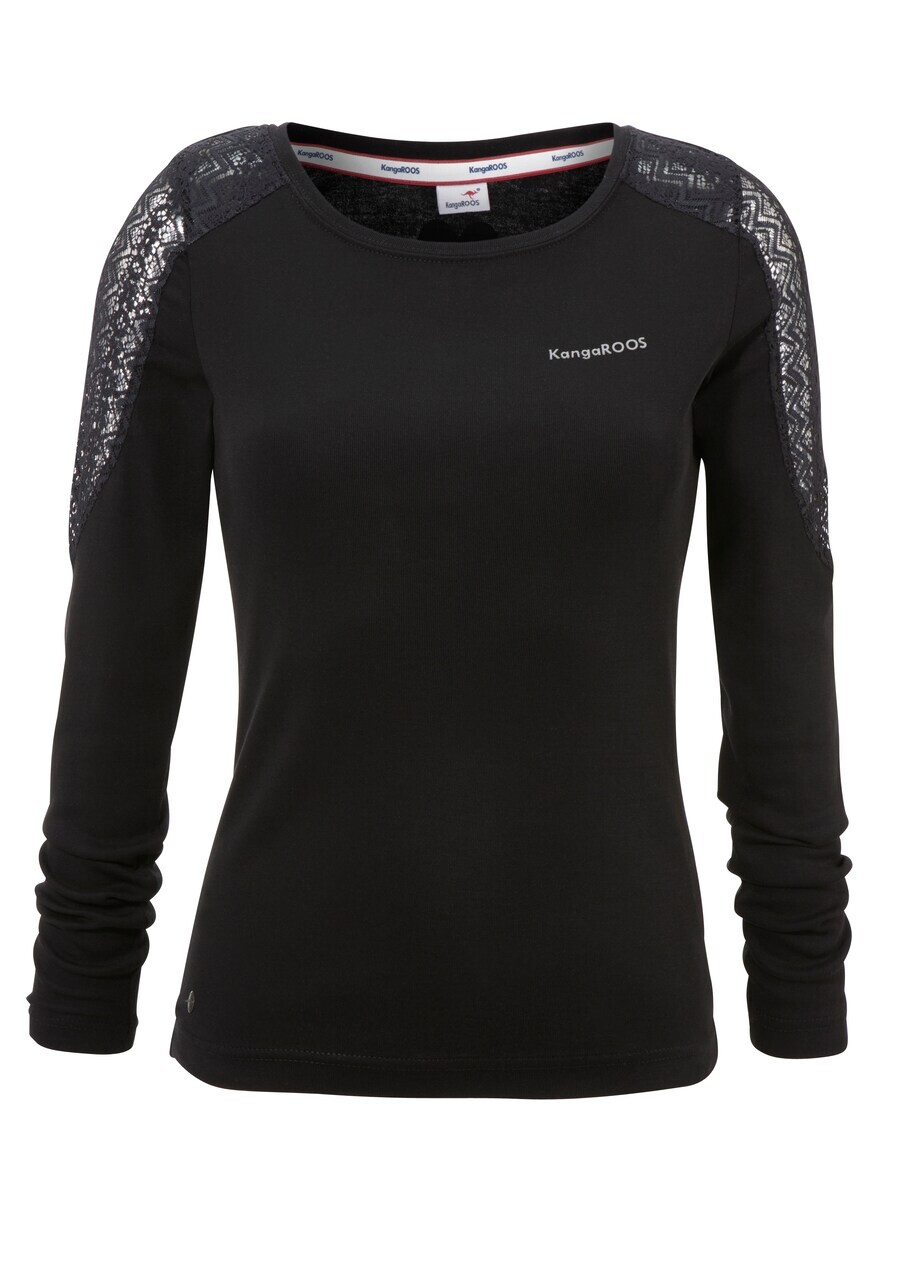 Лонгслив Kangaroos, черный 
Лонгслив Kangaroos, черный