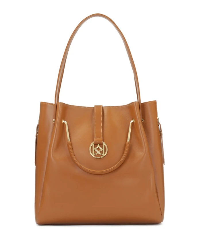 Большая кожаная сумка с двойными ручками. Kazar, коричневый
Большая кожаная сумка с двойными ручками. Kazar, коричневый