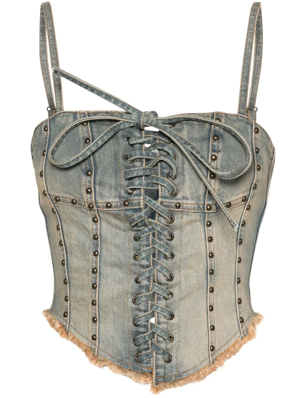 Укороченный джинсовый топ Lara Misbhv, синий
Укороченный джинсовый топ Lara Misbhv, синий