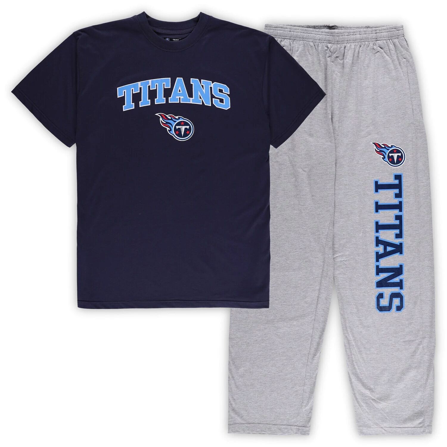 Мужская футболка Concepts Sport темно-синего/серого цвета Tennessee Titans с футболкой и пижамными штанами для сна
Мужская футболка Concepts Sport темно-синего/серого цвета Tennessee Titans с футболкой и пижамными штанами для сна