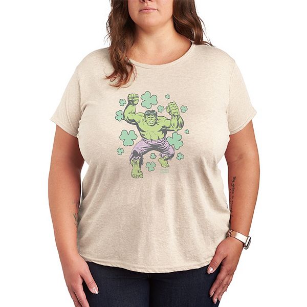Футболка Plus size Hulk Shamrocks с принтом Marvel, Beige
Футболка Plus size Hulk Shamrocks с принтом Marvel, Beige