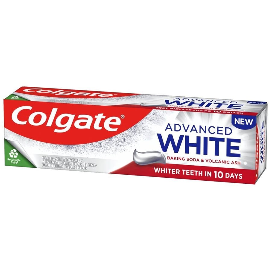 Colgate Advanced White, зубная паста, пищевая сода и вулканическая пыль, 75 мл
Colgate Advanced White, зубная паста, пищевая сода и вулканическая пыль, 75 мл