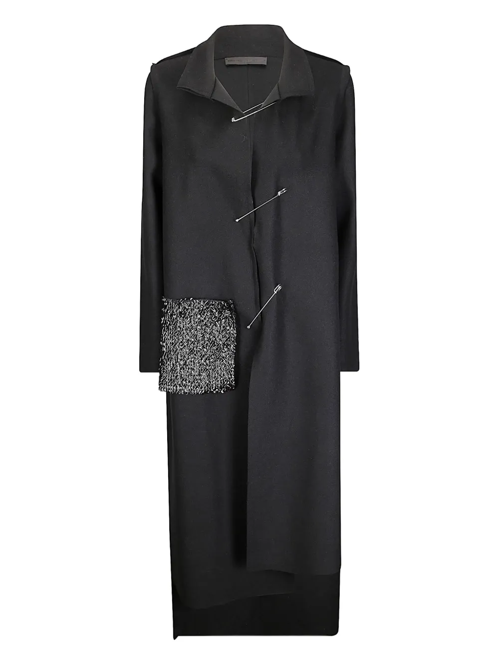 Пальто, украшенное булавками Maria Calderara, черный
Пальто, украшенное булавками Maria Calderara, черный