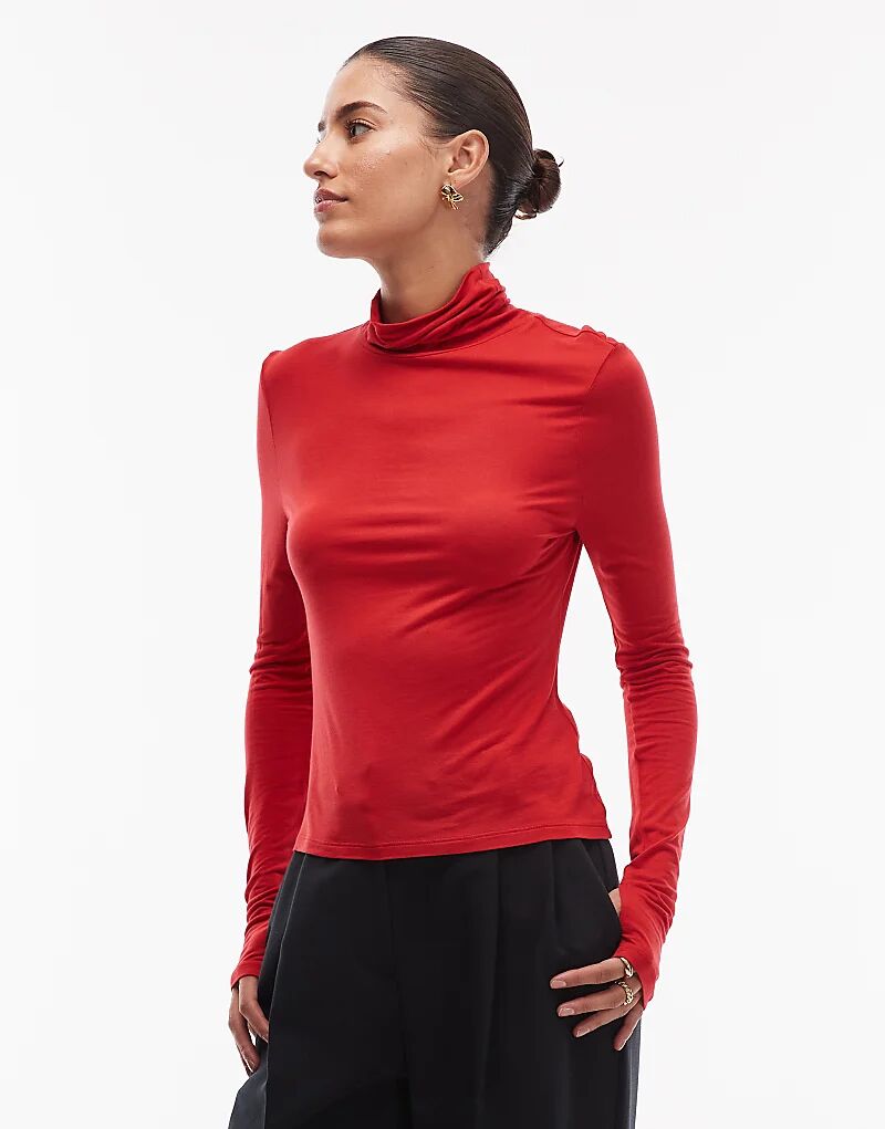 Полупрозрачный лонгслив ASOS DESIGN с воротником-стойкой и длинными рукавами, облегающий фигуру, красного цвета
Полупрозрачный лонгслив ASOS DESIGN с воротником-стойкой и длинными рукавами, облегающий фигуру, красного цвета