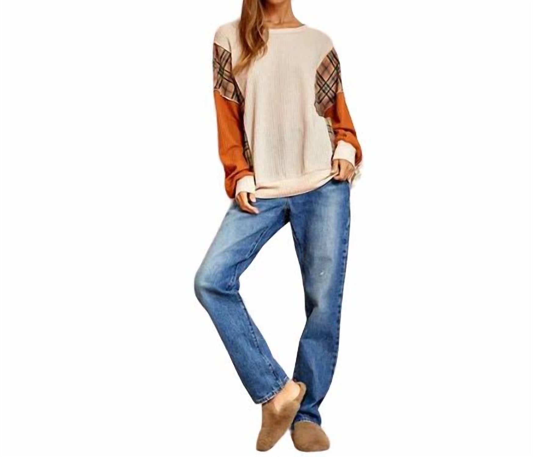 Вязаный топ с длинными рукавами бежевого цвета ANDREE BY UNIT 
Вязаный топ с длинными рукавами бежевого цвета ANDREE BY UNIT