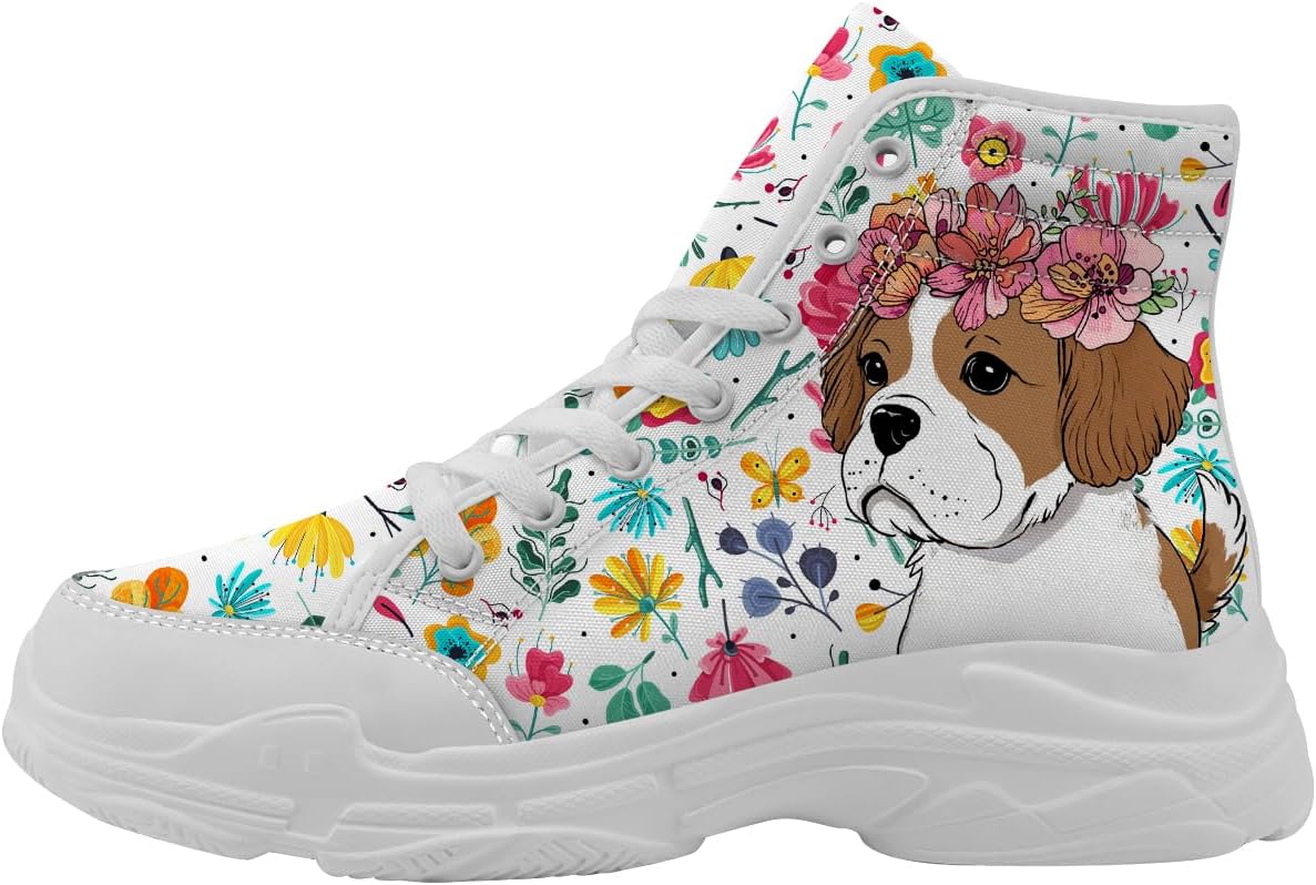 Кроссовки с отпечатком собаки для женщин и мужчин, высокие холщовые, подарки для нее и для него Quorax, белый/розовый/коричневый
Кроссовки с отпечатком собаки для женщин и мужчин, высокие холщовые, подарки для нее и для него Quorax, белый/розовый/коричневый