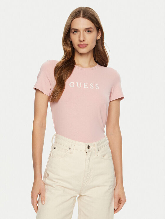 Футболка узкого кроя Guess, розовый 
Футболка узкого кроя Guess, розовый