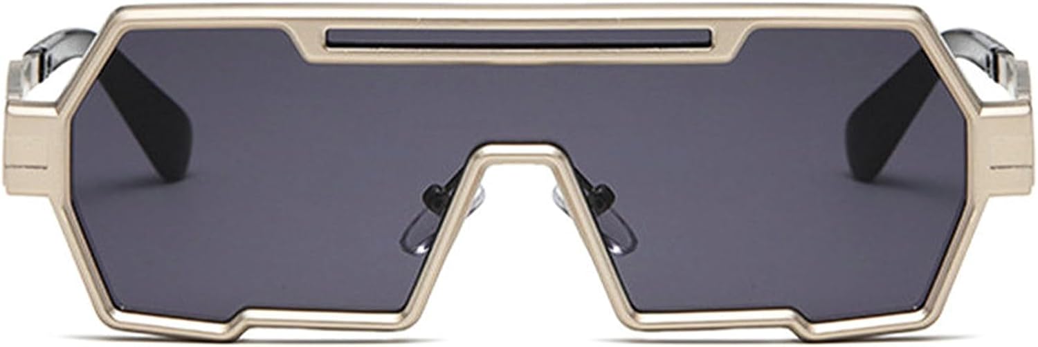 Willochra Модные большие цельные солнцезащитные очки для мужчин, винтажные металлические панк-очки с зеркальными линзами, защита от УФ-излучения UV400, роскошные солнцезащитные очки для женщин, Silver Gray
Willochra Модные большие цельные солнцезащитные очки для мужчин, винтажные металлические панк-очки с зеркальными линзами, защита от УФ-излучения UV400, роскошные солнцезащитные очки для женщин, Silver Gray