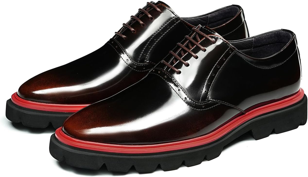 Мужские классические туфли Santimon из глянцевой кожи Oxfords с шнуровкой, формальные дерби с массивной противоскользящей подошвой для бизнеса, свадеб, вечеринок и повседневной носки, темно-коричневый
Мужские классические туфли Santimon из глянцевой кожи Oxfords с шнуровкой, формальные дерби с массивной противоскользящей подошвой для бизнеса, свадеб, вечеринок и повседневной носки, темно-коричневый