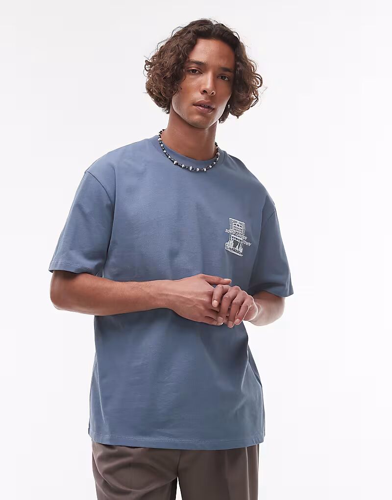 Футболка Topman свободного кроя с принтом Soho спереди и сзади синего цвета
Футболка Topman свободного кроя с принтом Soho спереди и сзади синего цвета