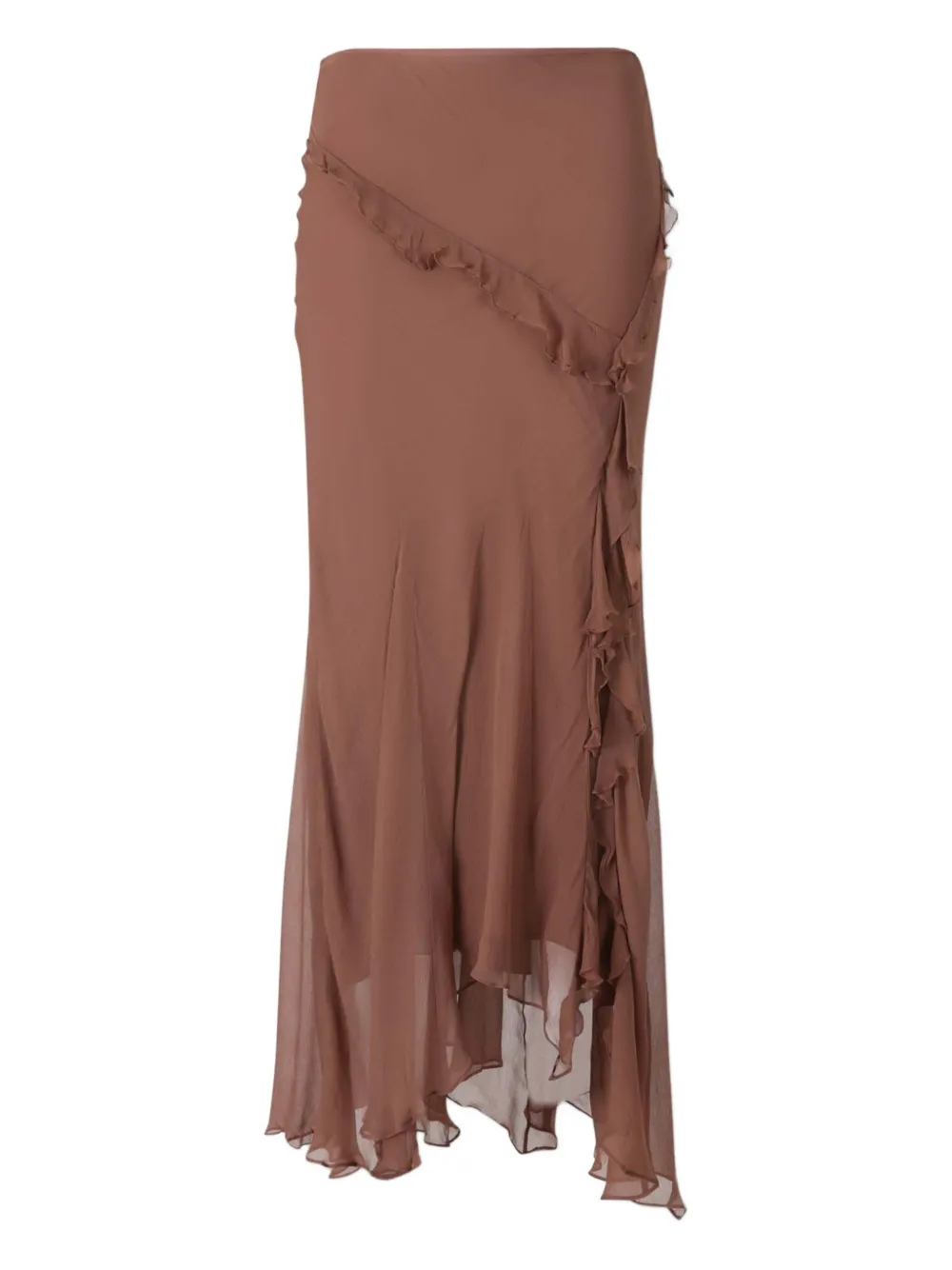 Юбка макси с оборками и асимметричным лифом «Диана» STAUD, коричневый
Юбка макси с оборками и асимметричным лифом «Диана» STAUD, коричневый
