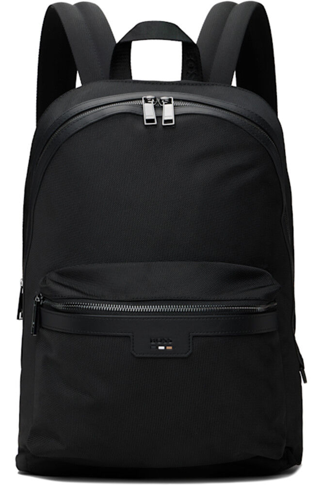 Черный рюкзак с тисненым логотипом BOSS
Черный рюкзак с тисненым логотипом BOSS