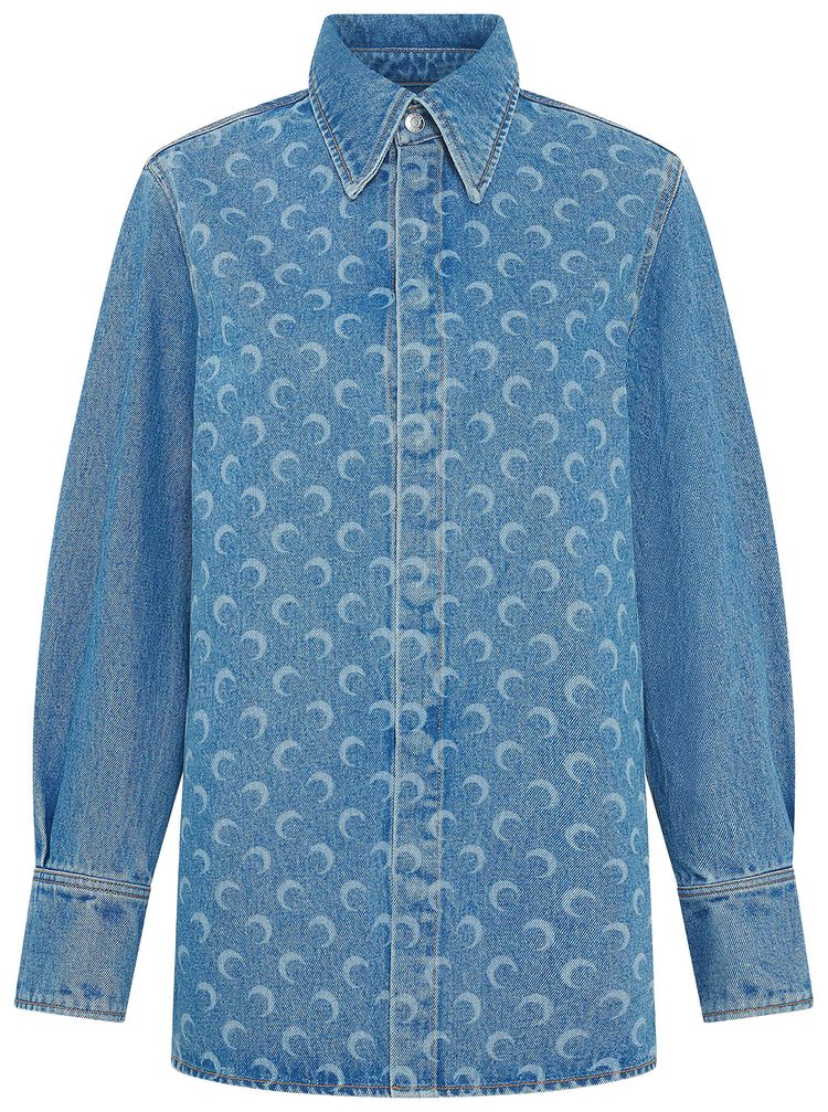Джинсовая рубашка с длинными рукавами Marine Serre Moon Laser Wash, синий
Джинсовая рубашка с длинными рукавами Marine Serre Moon Laser Wash, синий