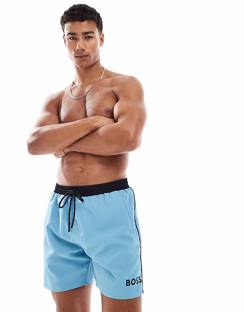 Boss Starfish плавки для плавания в сине-черном цвете 
Boss Starfish плавки для плавания в сине-черном цвете