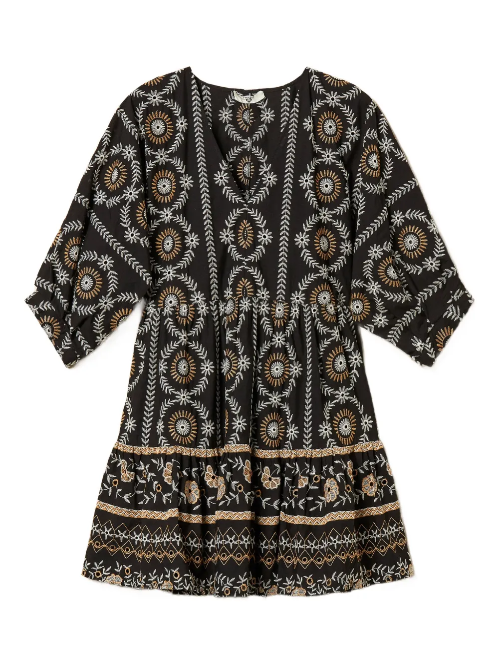 Платье мини с английской вышивкой Twinset, черный
Платье мини с английской вышивкой Twinset, черный