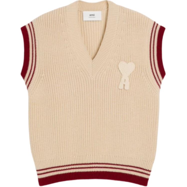 AMIPARIS Ами Пари Ами Де Кёр V-образный вязаный жилет, Cream Apricot
AMIPARIS Ами Пари Ами Де Кёр V-образный вязаный жилет, Cream Apricot