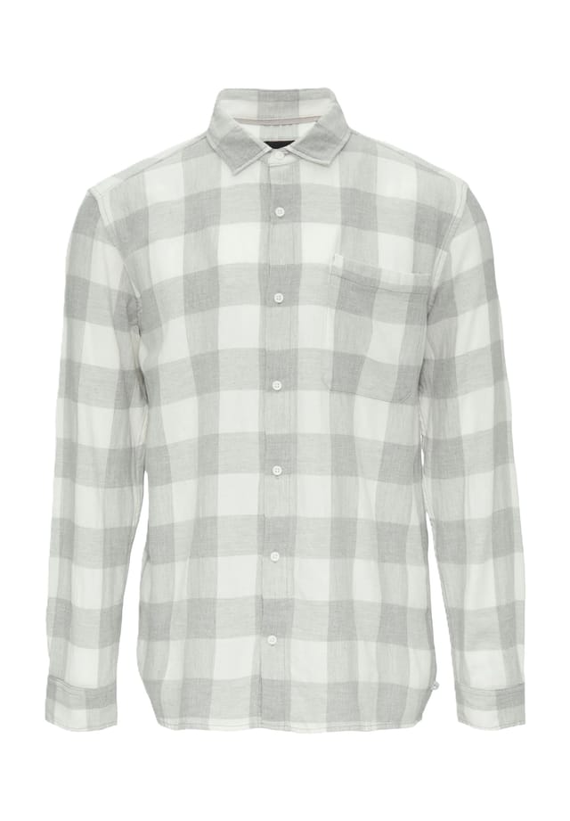 Повседневная рубашка стандартного кроя с длинным рукавом и воротником-стойкой Qs, белый
Повседневная рубашка стандартного кроя с длинным рукавом и воротником-стойкой Qs, белый