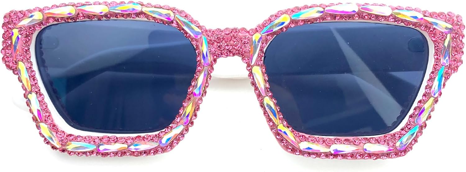 Женские солнцезащитные очки с бриллиантами, винтажные квадратные, с кристаллами и стразами, сверкающие, украшенные драгоценными камнями, для костюмированной вечеринки mincl, White
Женские солнцезащитные очки с бриллиантами, винтажные квадратные, с кристаллами и стразами, сверкающие, украшенные драгоценными камнями, для костюмированной вечеринки mincl, White