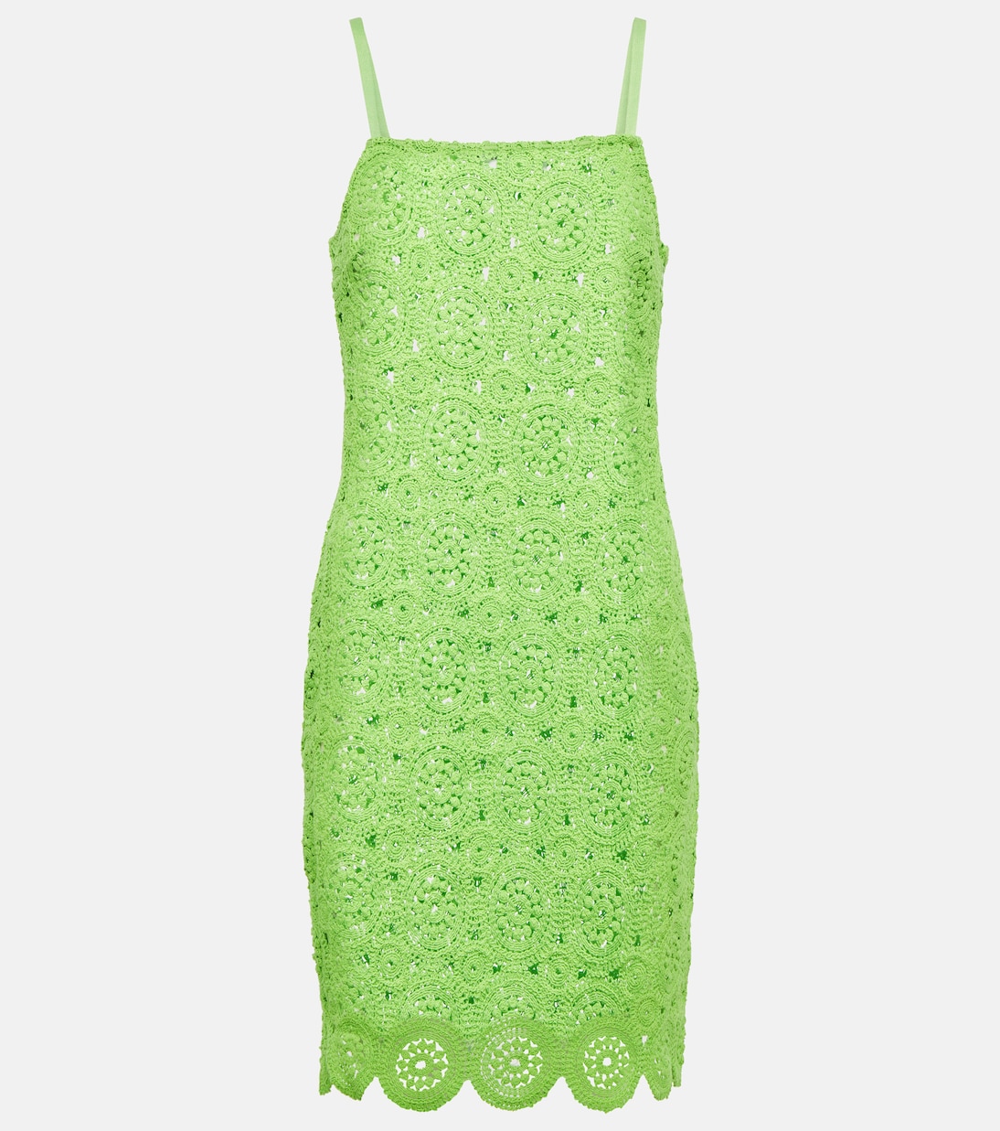 Мини-платье крючком из смеси хлопка и шелка Rotate, Green Flash
Мини-платье крючком из смеси хлопка и шелка Rotate, Green Flash